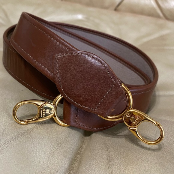 Gucci Handbags - COA Gucci Replacement Strap Vintage Leather for Briefcase or Bag